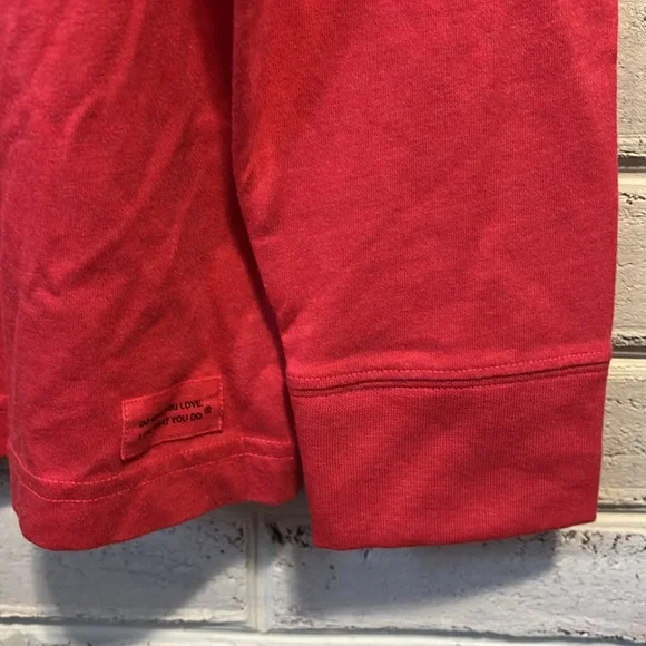 Life Is Good Vintage Red Snowman Long Sleeve Tee Size Small - Picture 4 of 9